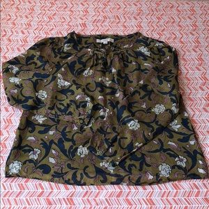 Loft flower print blouse Large Petite